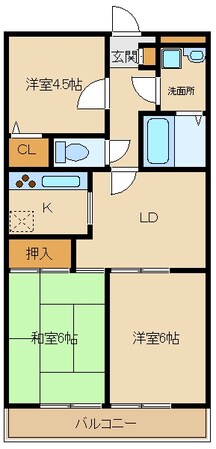 ハイネス東村山の物件間取画像